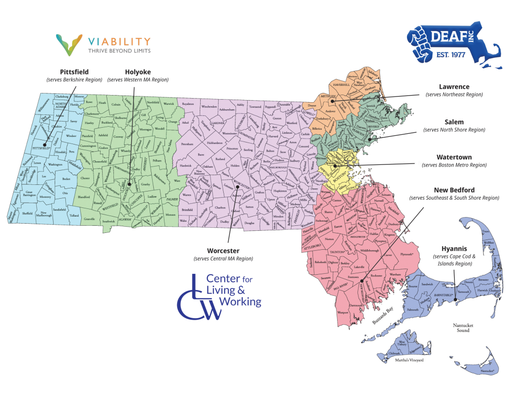 Non-profit Organizations Service Area Breakdown Map. 